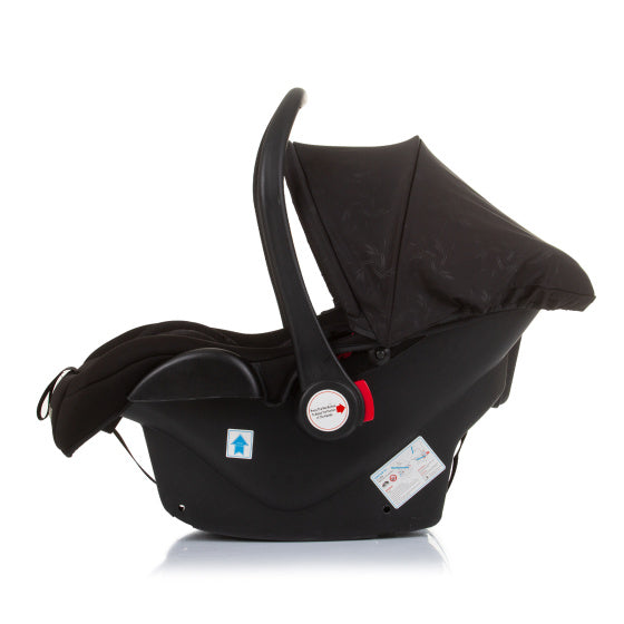 Chipolino amore autostoel met adapters 40-85 cm groep 0+ obsidian zwart