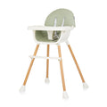 Chipolino rio 2-in-1 kinderstoel met eetblad zitkussen aloe groen wit