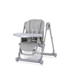 Chipolino Chef Kinderstoel met Eetblad Zitkussen Pure Grey