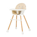 Chipolino rio 2-in-1 kinderstoel met eetblad zitkussen sand wit