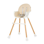 Chipolino rio 2-in-1 kinderstoel met eetblad zitkussen sand wit