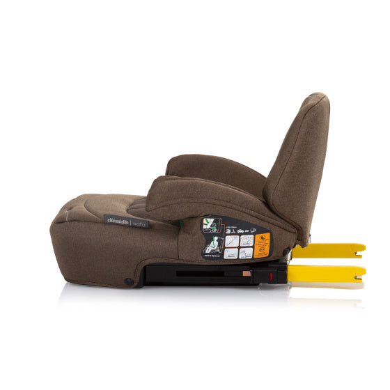 Chipolino safy zitverhoger i-size 125-150 cm isofix macadamia bruin