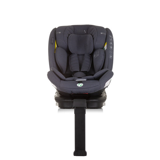 Chipolino tourino autostoel i-size 40-150 cm isofix 360° granite donkergrijs