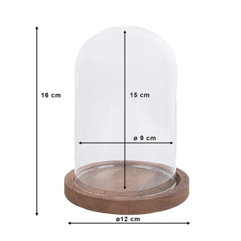Clayre eef 6gl1944 stolp transparant 12x16 cm