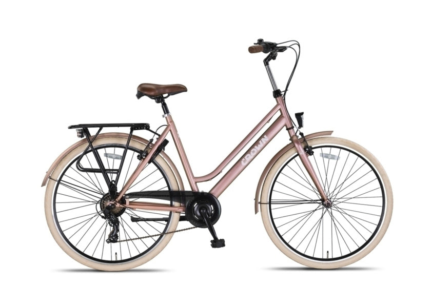 Crown new york 28 inch 53 cm dames 7v v-brakes roze