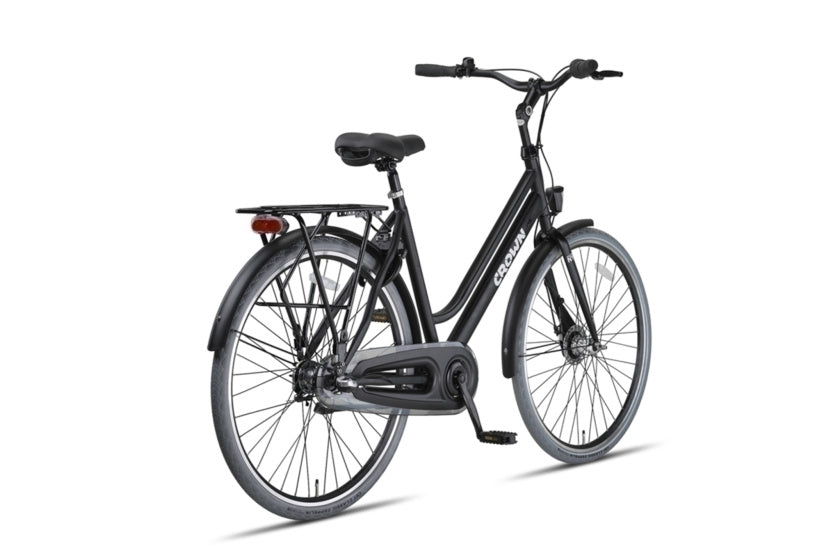 Crown - Crown New york plus 28 inch 53 cm dames 3v rollerbrake matzwart