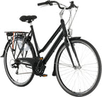 Cumberland - Cumberland City basic 28 inch 57 cm dames 21v v-brakes matzwart