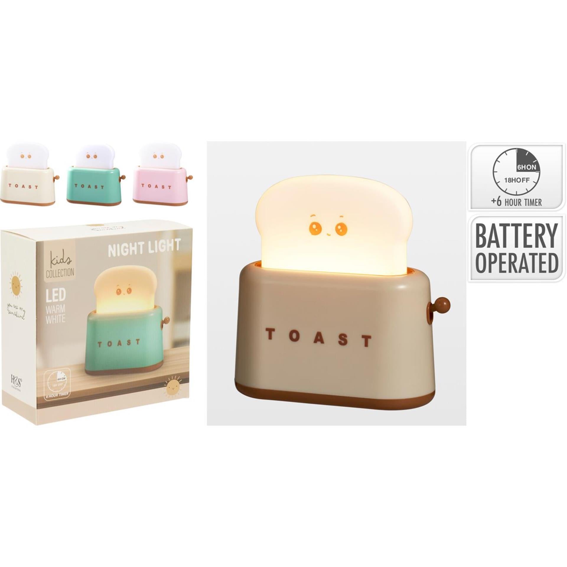 Home & Styling - Home & Styling Nachtlampje toaster met timerfunctie