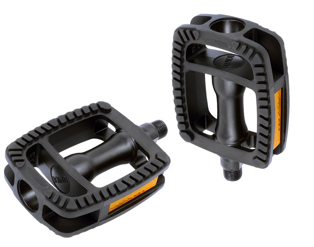 Pédale Union SP-812 EDB axe aluminium noir mat/noir antidérapant