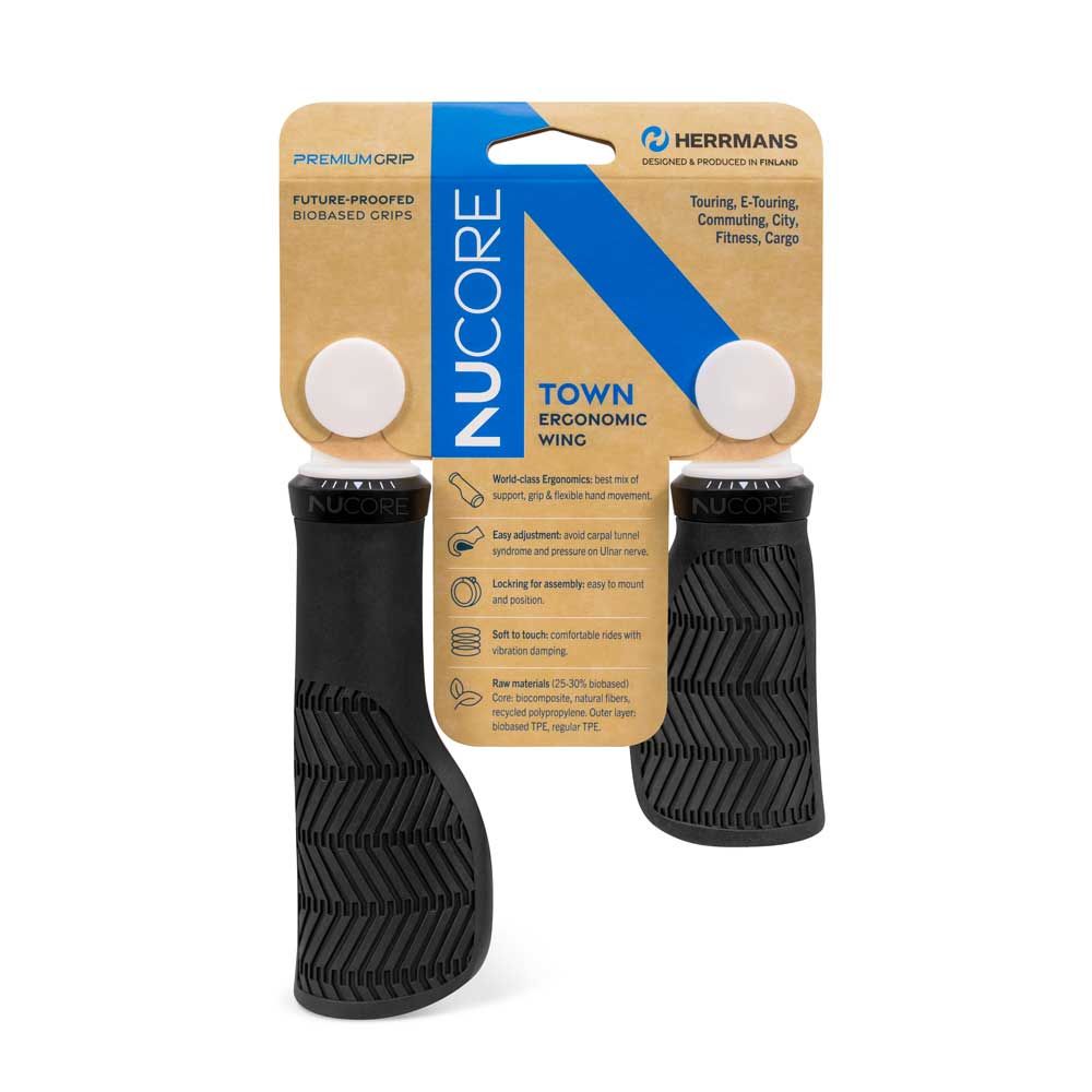 Herrmans - handvatset nucore town wave 90/130mm zwart