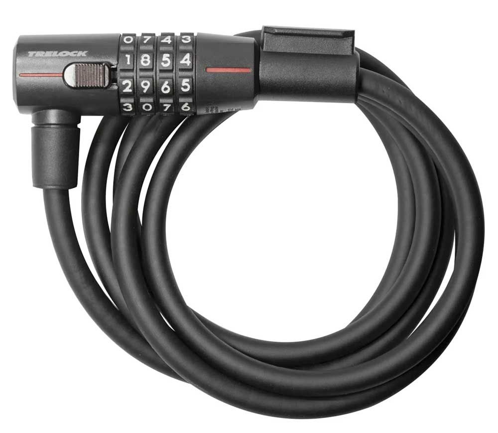 Trelock - sk415 spiraalkabelslot code 180/15mm zwart