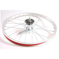 Achterwiel 20 x 1.75 aluminium met favorit remnaaf - zilver