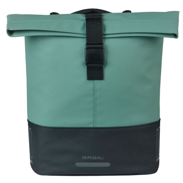 Basil B.V. - B.V. Dubbele fietstas cove mik 28-32l 14 x 29 x 36 cm - groen/zwart