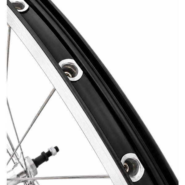 - Achterwiel 28'' aluminium ZAC 2000 zwart geslepen velg - Freewheel - vaste as