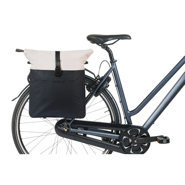Basil B.V. - B.V. Tas basil vive shopper wit/zwart | mik hooks | 20l