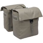 Burgers - New Looxs - Burgers - New Looxs ® leeds double mik 2.0 - dubbele fietstas – past op mik bagagedragers – gerecycled materiaal - geschikt voor elektrische fietsen – 38 liter - taupe