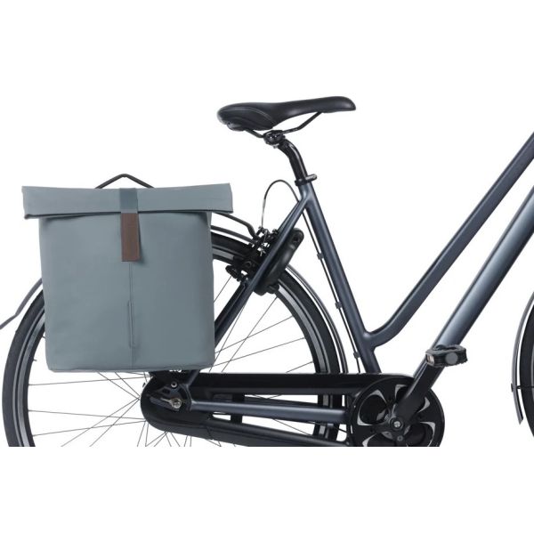BASIL - BASIL Dubbele fietstas city mik 28-32 liter - graphite blue