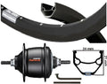 Kgs achterwiel 28inch (622) velg en spaak zwart nexus 8 rb zwart