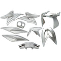 Edge plaatset 9-delig voor yamaha aerox tot bouwjaar 2014 - zilver metallic