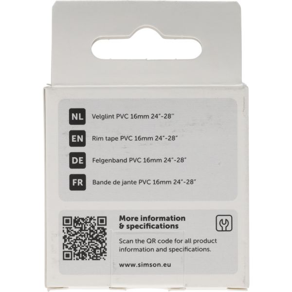 Simson - Velglint 24i -28i 16mm breed pvc