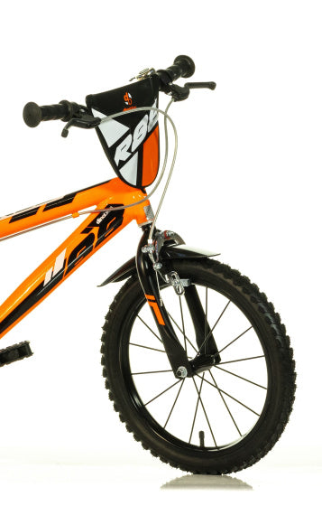 Dino r88 14 inch 24 cm jongens knijprem oranje
