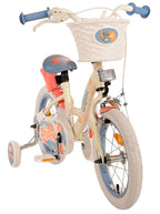 Disney Stitch Kinderfiets - Meisjes - 14 inch - Crème Koraal Blauw