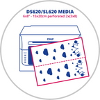 Dnp papier 2 rol à 200 st. 15x20 geperforeerd op 7,5x20 voor ds620