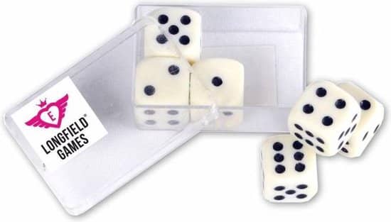Longfield dobbelstenen 6 in doosje pak a 12 doosjes