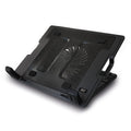 Act connectivity ac8110 laptopstandaard laptopkoeler (zwart, tot 17 in hoogte verstelbaar, 2-poorts hub)
