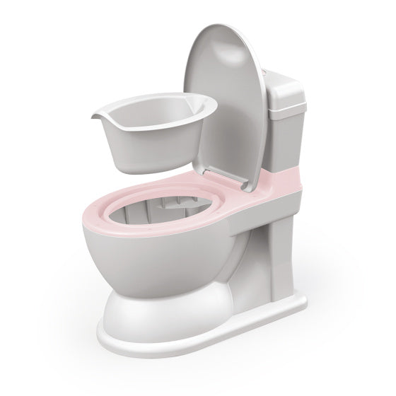 Dolu 2-in-1 XL Educatief Plaspotje met Doorspoeleffect Wit Roze