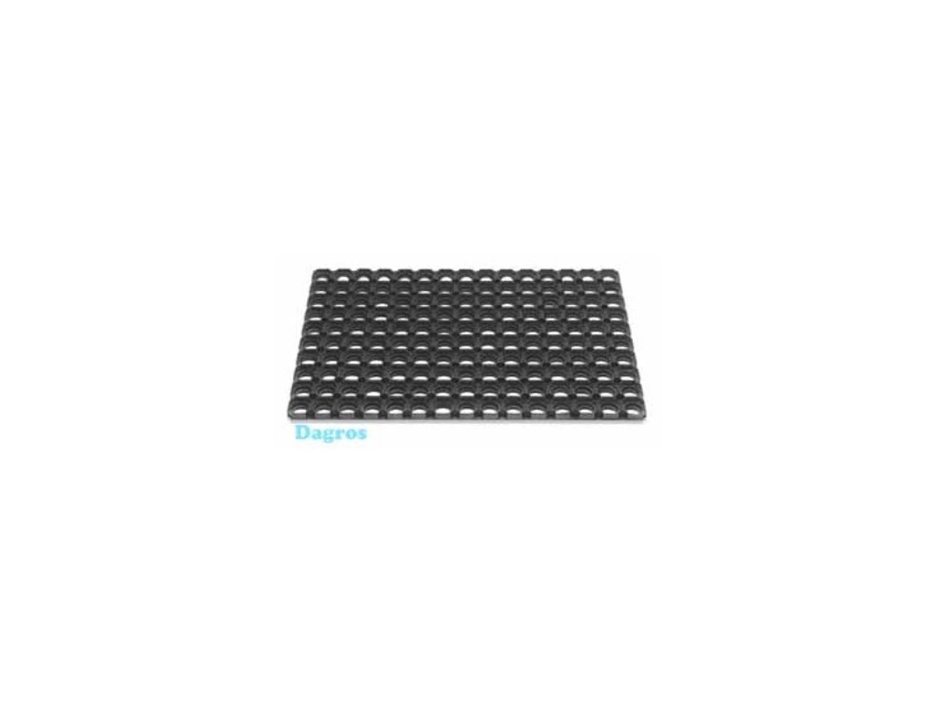 - Hamat Rubberen Deurmat Domino Ring 40x60 cm Zwart