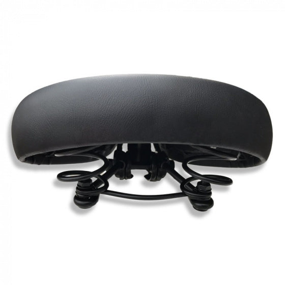 Selle confort selle city mousse noire avec sangle