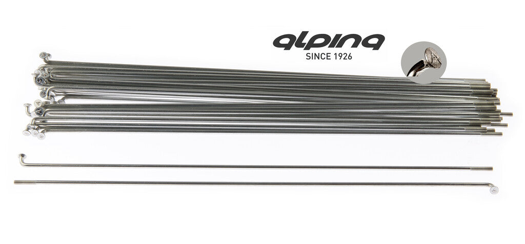 Rayons Alpina 13G (2,34 mm) 274 mm zinc (P36)