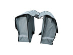 Dresco dubbele fietstas 36 liter spatwaterdicht grijs