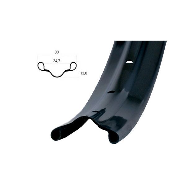 Rigida - Rigida Velg ryde westwood v38 635 x 24c aluminium 36 gaats 14g - zwart