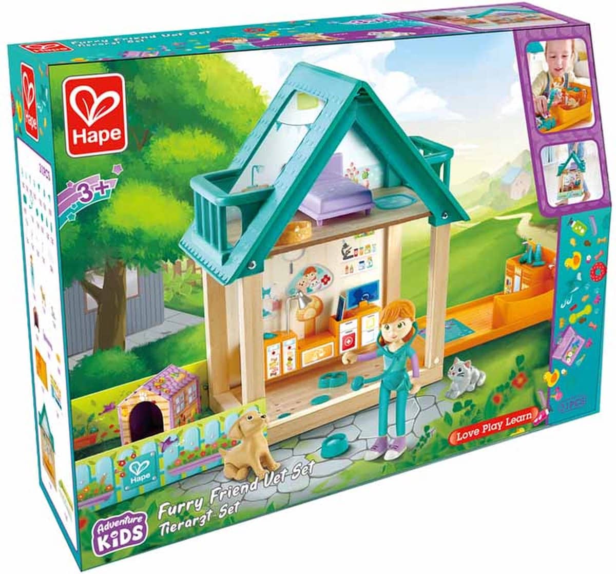 Hape - Hape furry vriend dierenartspraktijk speelset