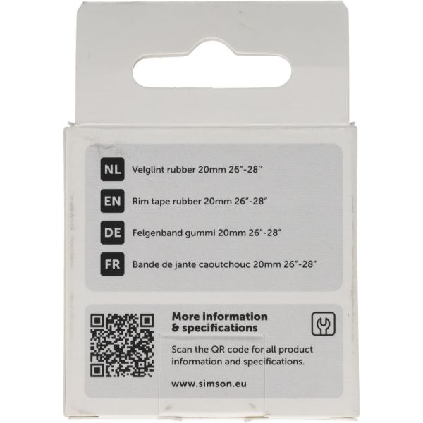 Simson - Velglint 26-28" 20mm breed - zwart