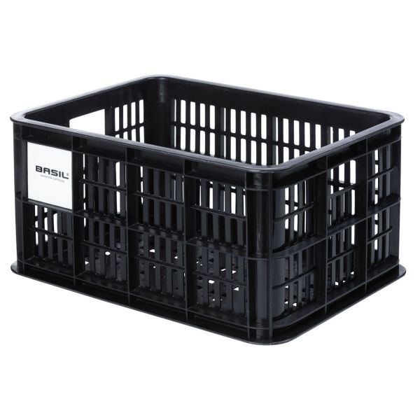 Caisse à vélo Basil S - petite - 17,5 litres - noire