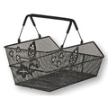 Basil Cento Flower Multi - fietsmand - achterop - zwart