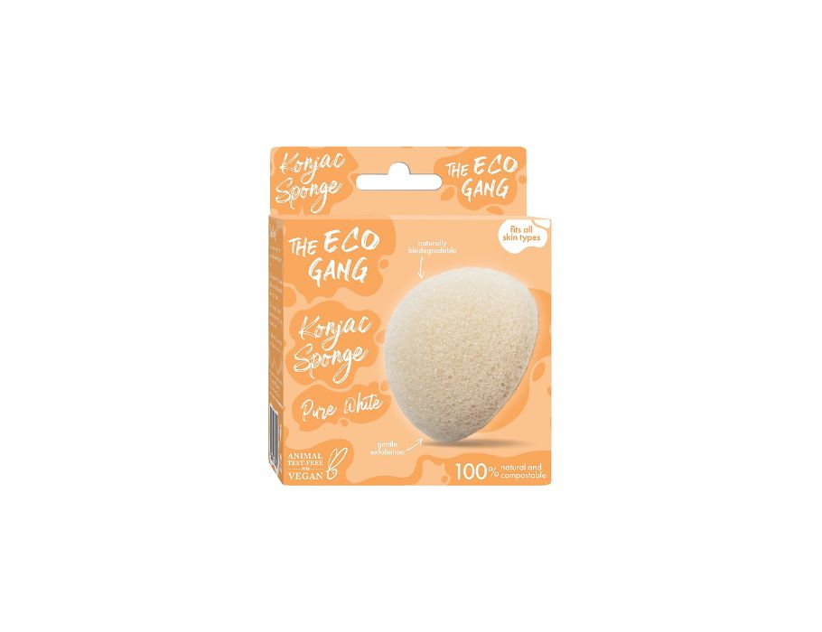 The eco gang konjac spons - puur wit