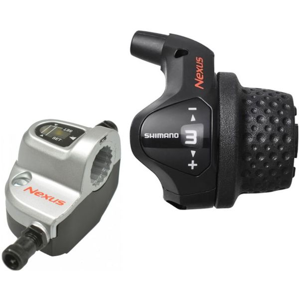 Régulateur rotatif 3 vitesses Shimano Nexus SL-3S41E avec câbles et clickbox - noir (emballage atelier)