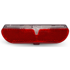 Edge dragerachterlicht city slimline - 80mm - incl. batterijen