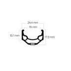 Ryde velg zac 19 26 559 x 19c aluminium 32 gaats 14g - zwart