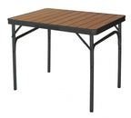Eurotrail Kampeertafel Charelle 75 x 55 cm bamboe bruin zwart