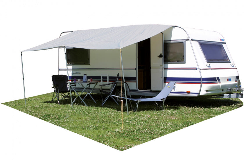 Eurotrail Luifel Caravan 300 x 240 cm polyester grijs 2 stokken