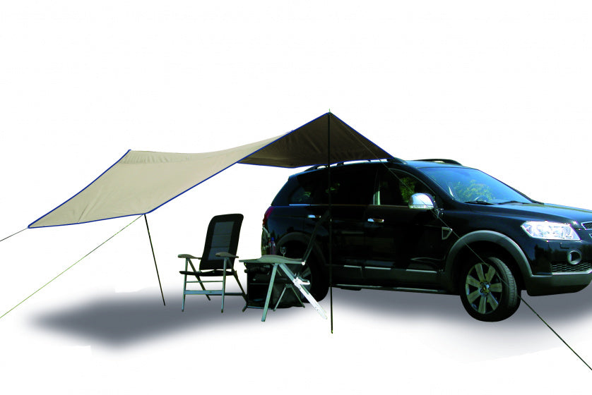 Eurotrail Tarp Carside 3,6 x 3,5 m polyester staal bruin 6-delig