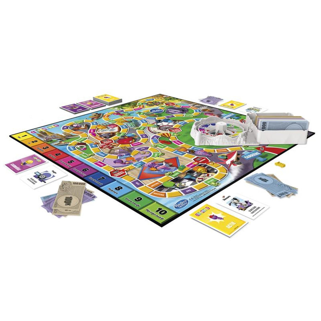 Hasbro levensweg - familiebordspel voor 2 tot 4 spelers - indoorspel voor kinderen vanaf 8 jaar - staafjes in 6 kleuren