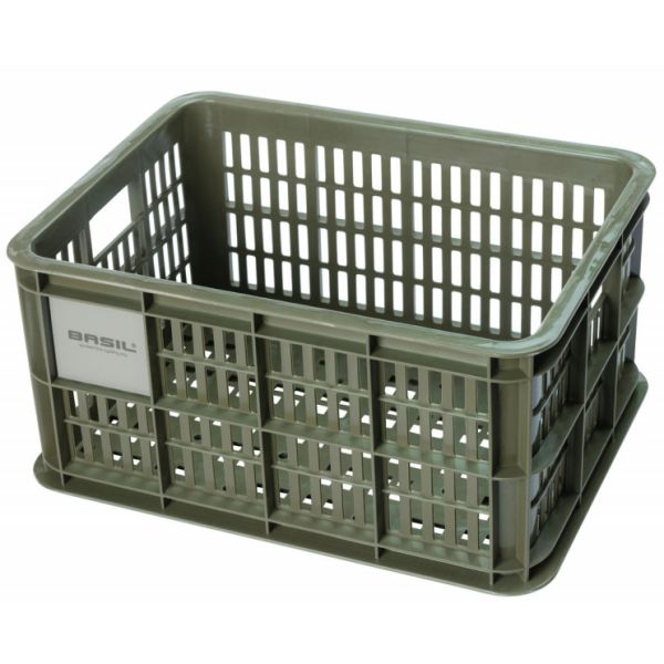 Caisse à vélo Basil S - petite - 17,5 litres - verte