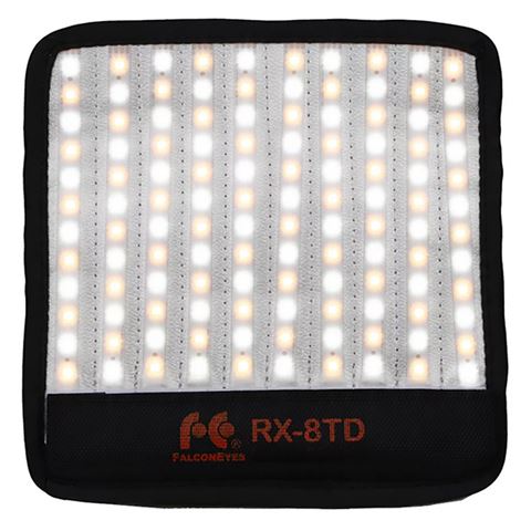 Panneau LED bicolore flexible Falcon Eyes RX-8TD avec batterie et softbox