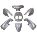 Edge plaatset 9-delig voor yamaha neo's - vanaf bouwjaar 2008 tot 2011 - 2 en 4 takt model - metallic zilver